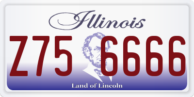 IL license plate Z756666