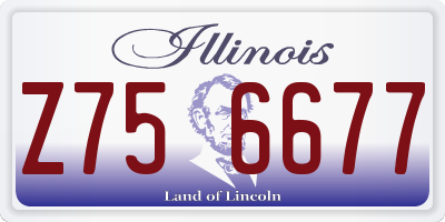 IL license plate Z756677