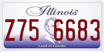 IL license plate Z756683
