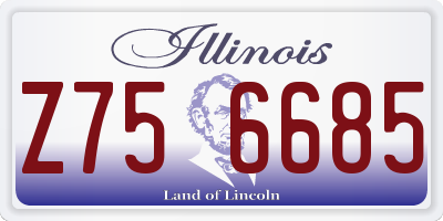 IL license plate Z756685