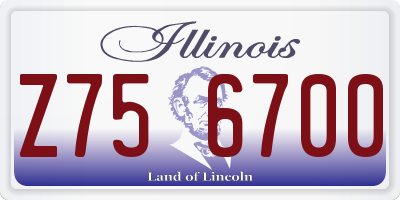 IL license plate Z756700
