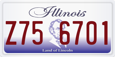 IL license plate Z756701