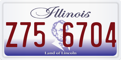 IL license plate Z756704