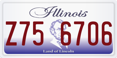 IL license plate Z756706
