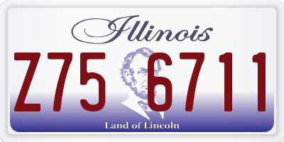 IL license plate Z756711