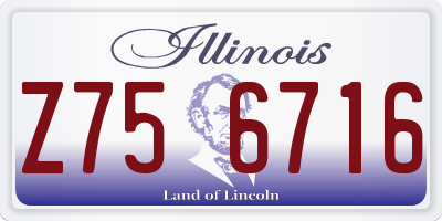 IL license plate Z756716