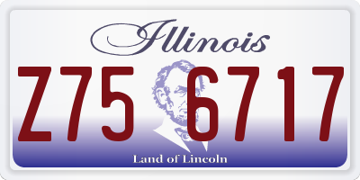 IL license plate Z756717