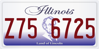 IL license plate Z756725