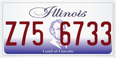 IL license plate Z756733