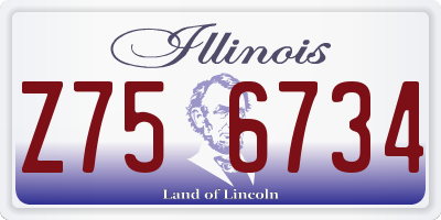 IL license plate Z756734