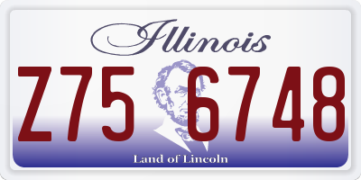 IL license plate Z756748