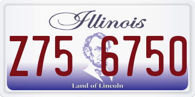 IL license plate Z756750
