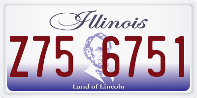 IL license plate Z756751