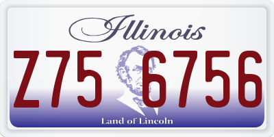 IL license plate Z756756
