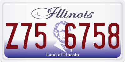 IL license plate Z756758
