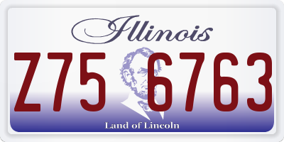 IL license plate Z756763
