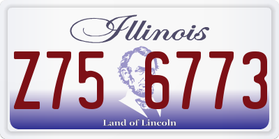 IL license plate Z756773