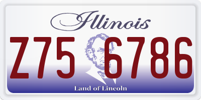 IL license plate Z756786