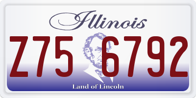 IL license plate Z756792