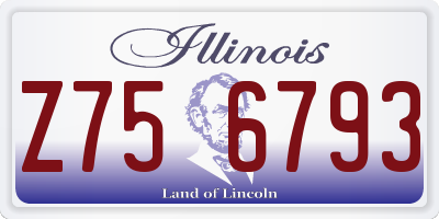 IL license plate Z756793