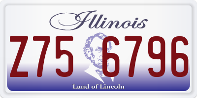 IL license plate Z756796