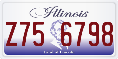 IL license plate Z756798