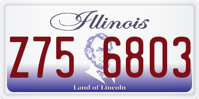 IL license plate Z756803