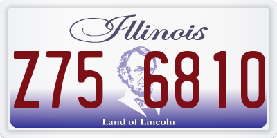 IL license plate Z756810