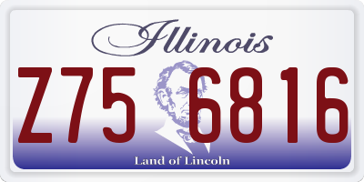 IL license plate Z756816