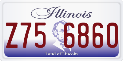 IL license plate Z756860