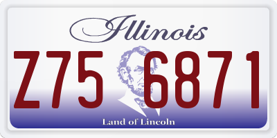 IL license plate Z756871