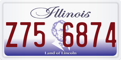 IL license plate Z756874