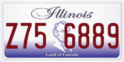 IL license plate Z756889