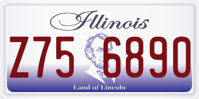 IL license plate Z756890