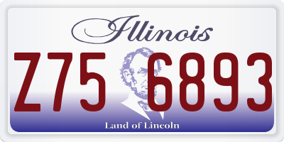 IL license plate Z756893