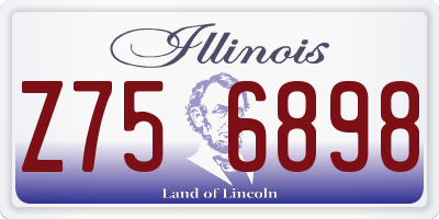 IL license plate Z756898