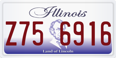 IL license plate Z756916