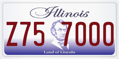 IL license plate Z757000