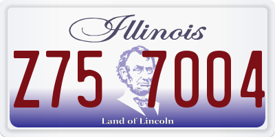 IL license plate Z757004