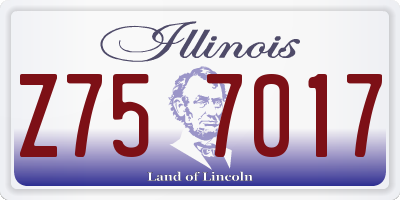 IL license plate Z757017
