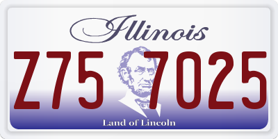 IL license plate Z757025