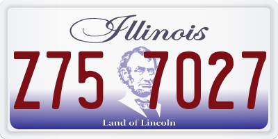 IL license plate Z757027