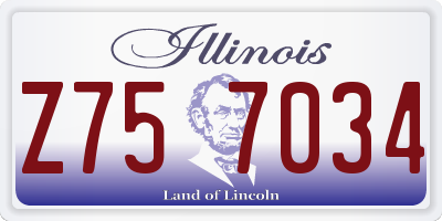 IL license plate Z757034