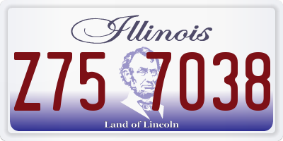 IL license plate Z757038