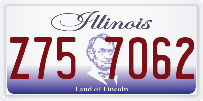IL license plate Z757062