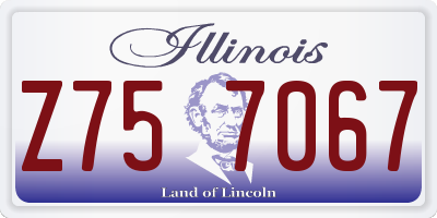 IL license plate Z757067