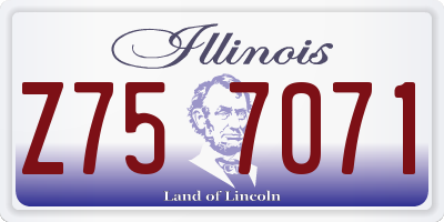 IL license plate Z757071