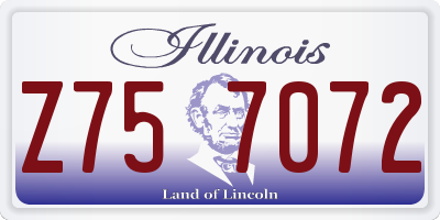 IL license plate Z757072