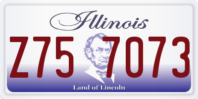 IL license plate Z757073