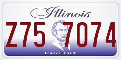 IL license plate Z757074